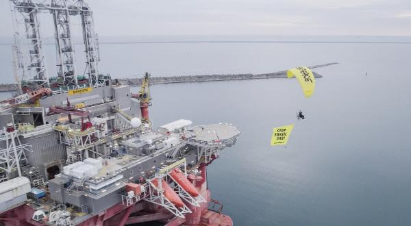 Greenpeace Romania Action against Neptun Deep Gas Drilling Platform in the Black Sea