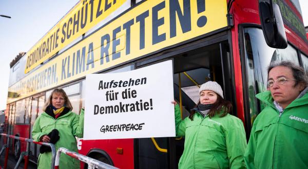 Protest During the Christian Democratic Union - CDU -Party Conference in the City Cube in Berlin