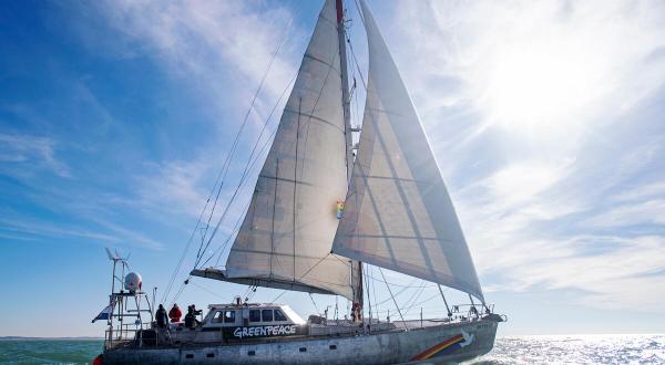 Jungfernfahrt und erste Mission des kleinsten Greenpeace Schiffes Witness