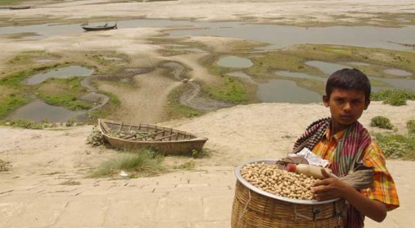 Wüste in Bangladesch, der ausgetrocknete Ganges. Mai 2007