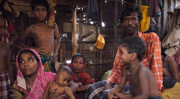 Jasmin Begum und ihre Familie, Klimaflüchtlinge in Bangladesh, Mai 2007