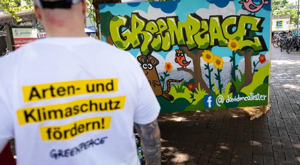 Graffiti zum Start der Agrarwende-Tour