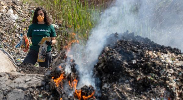 Wilde Deponie in Brand