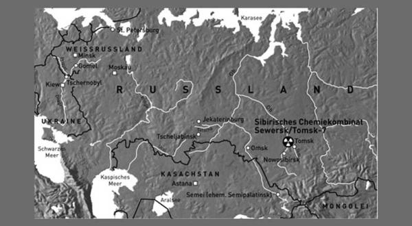 Karte Sewersk und Region