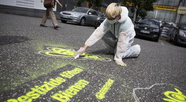 Gruppenaktionstag: Protest gegen Pestizide vor Baumärkten, hier Max Bahr), Juni 2013