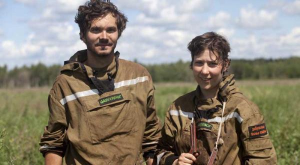 Verena Mohaupt und Sven Willner im Firefighter Camp in Russland, Juli 2012