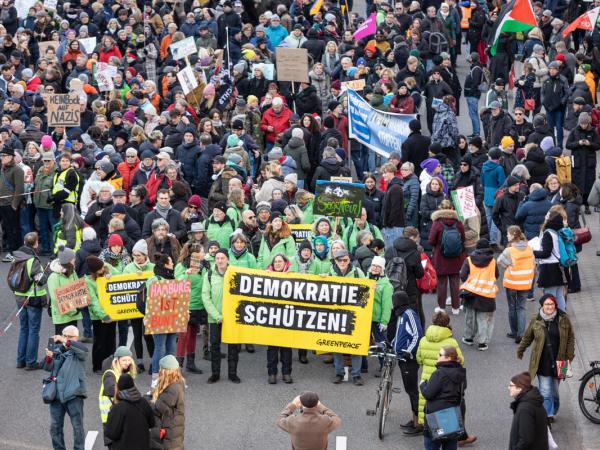 Demonstration against Right-Wing Extremism in Hamburg