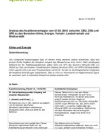 Analyse des Koalitionsvertrages zwischen CDU, CSU und SPD 